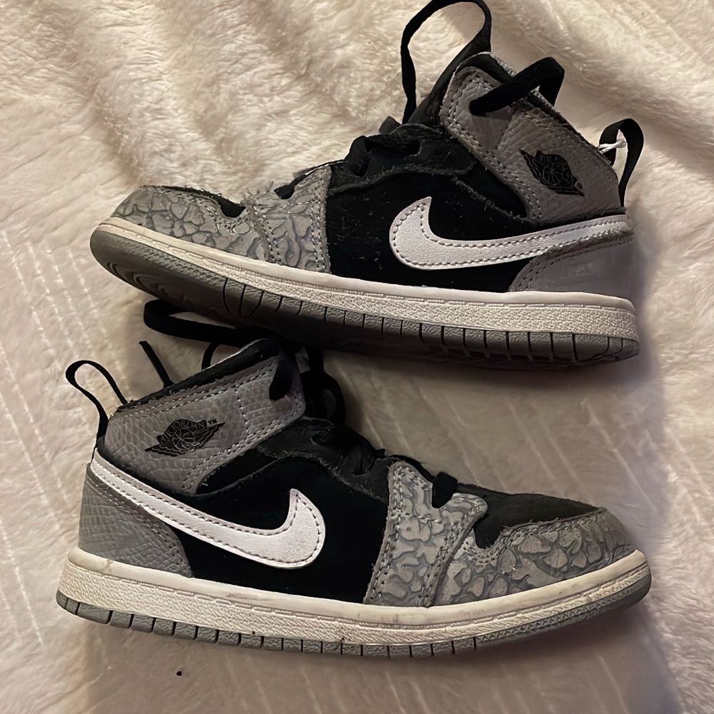 Kids Black and Gray Sneakers